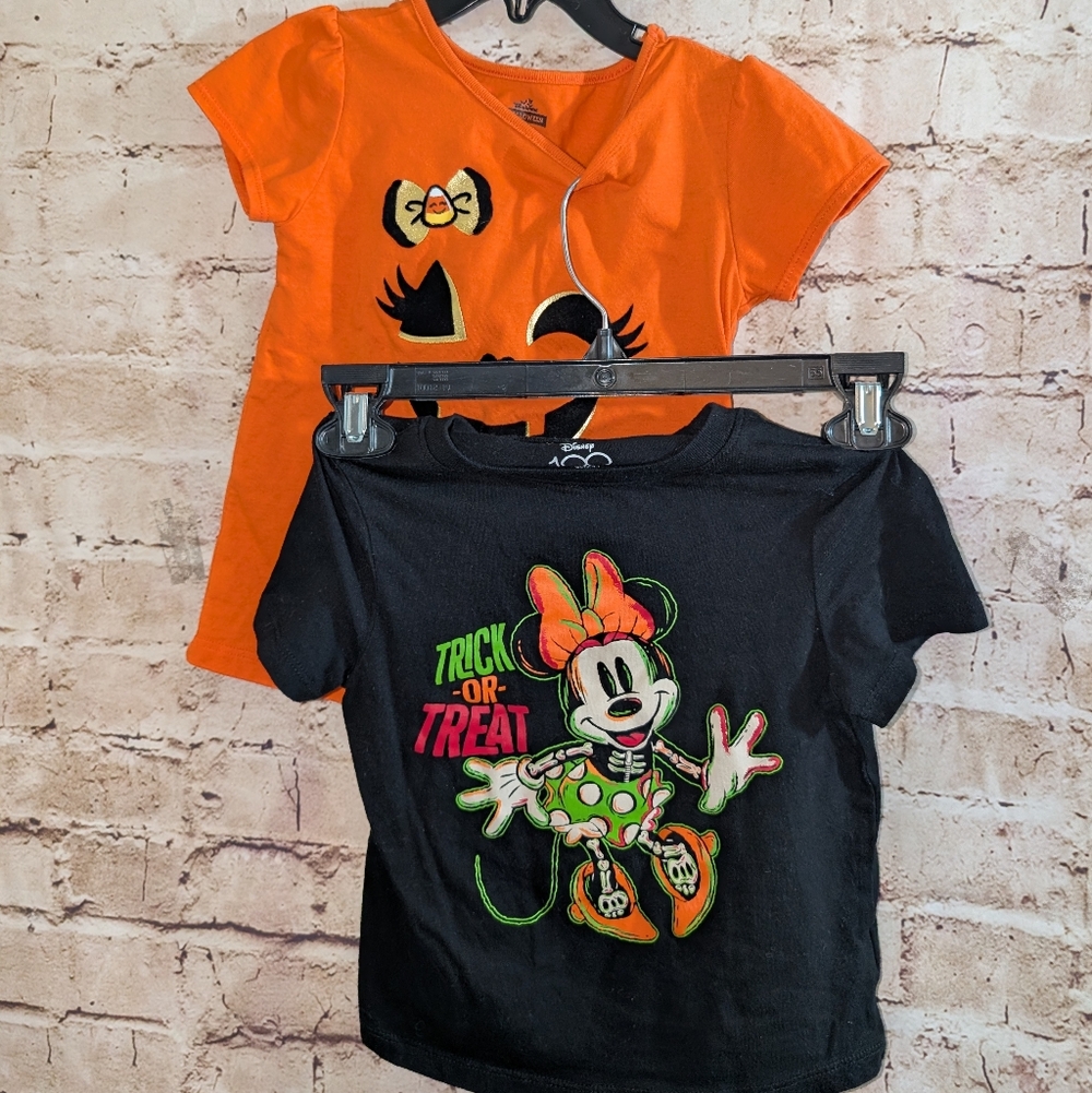 ♥️4T Girls Halloween T Shirts Lot Of 2